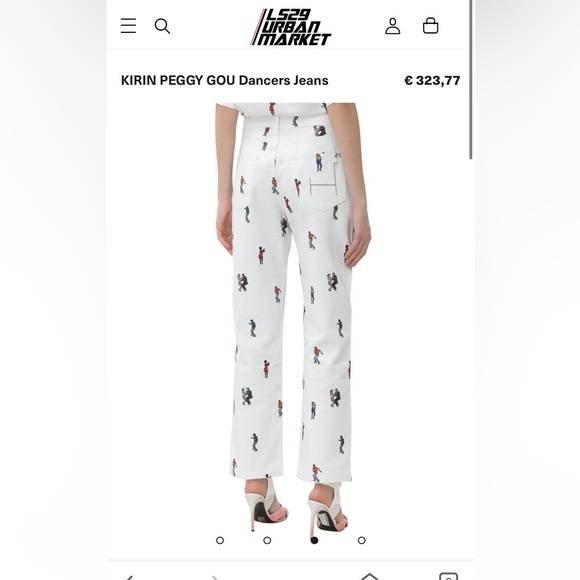 White Dance Print Jeans - Picture 9 of 10